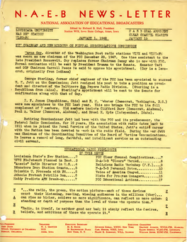 NAEB Newsletter (January 01, 1948)