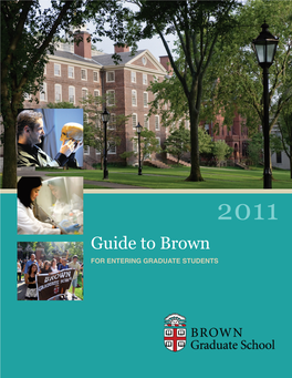 Guide to Brown for ENTERING GRADUATE STUDENTS
