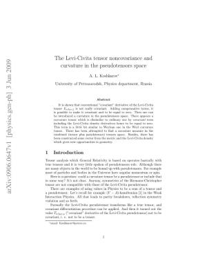 The Levi-Civita Tensor Noncovariance and Curvature in the Pseudotensors