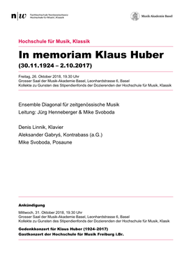 In Memoriam Klaus Huber.Pdf