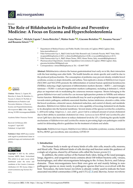 The Role of Bifidobacteria in Predictive and Preventive Medicine