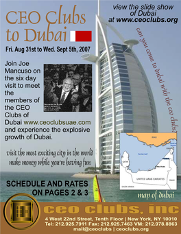 CEO Clubs to Dubai