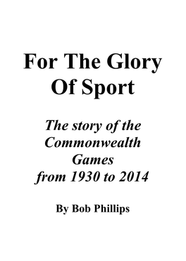 For the Glory of Sport