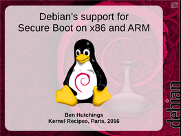 Debian's Support for Secure Boot on X86 And