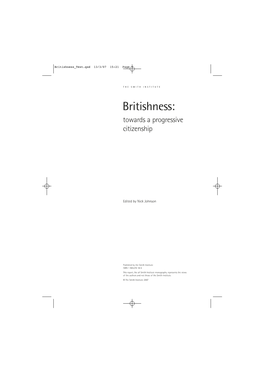 Britishness: Towards a Progressive Citizenship