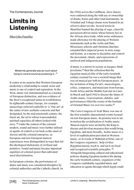 Limits in Listening