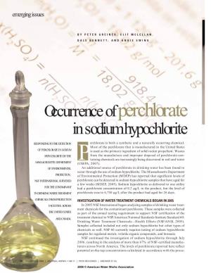 Perchlorate in Sodium Hypochlorite