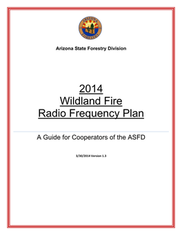 2014 ASFD Wildland Radio Frequencies