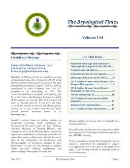 The Bryological Times #144
