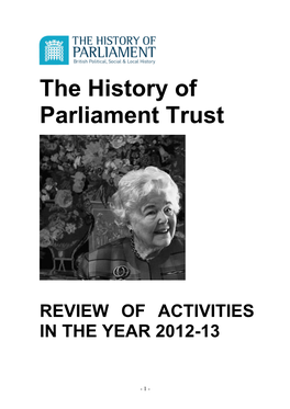 Review of Activities in the Year 2012-13