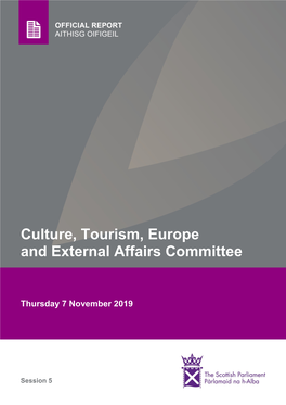 Culture, Tourism, Europe and External Affairs Committee