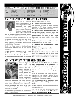 An Interview with Sister Carol an Interview