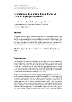 Representasi Feminisme Dalam Serial La Casa De Papel (Money Heist)