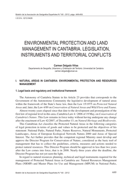 Environmental Protection and Land Management in Cantabria