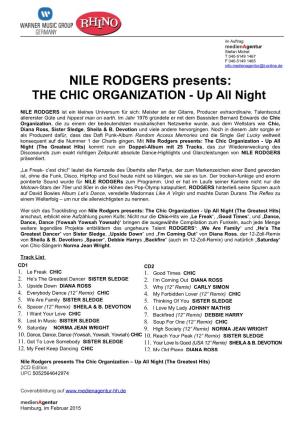 NILE RODGERS Presents: the CHIC ORGANIZATION - up All Night