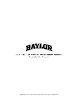 2014-15 Baylor Women's Tennis Media Almanac