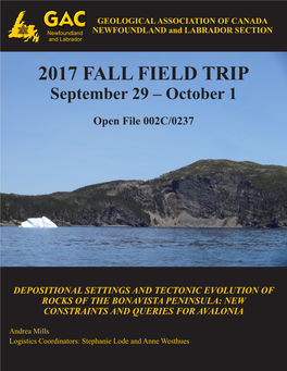 2017 FALL FIELD TRIP September 29 – October 1