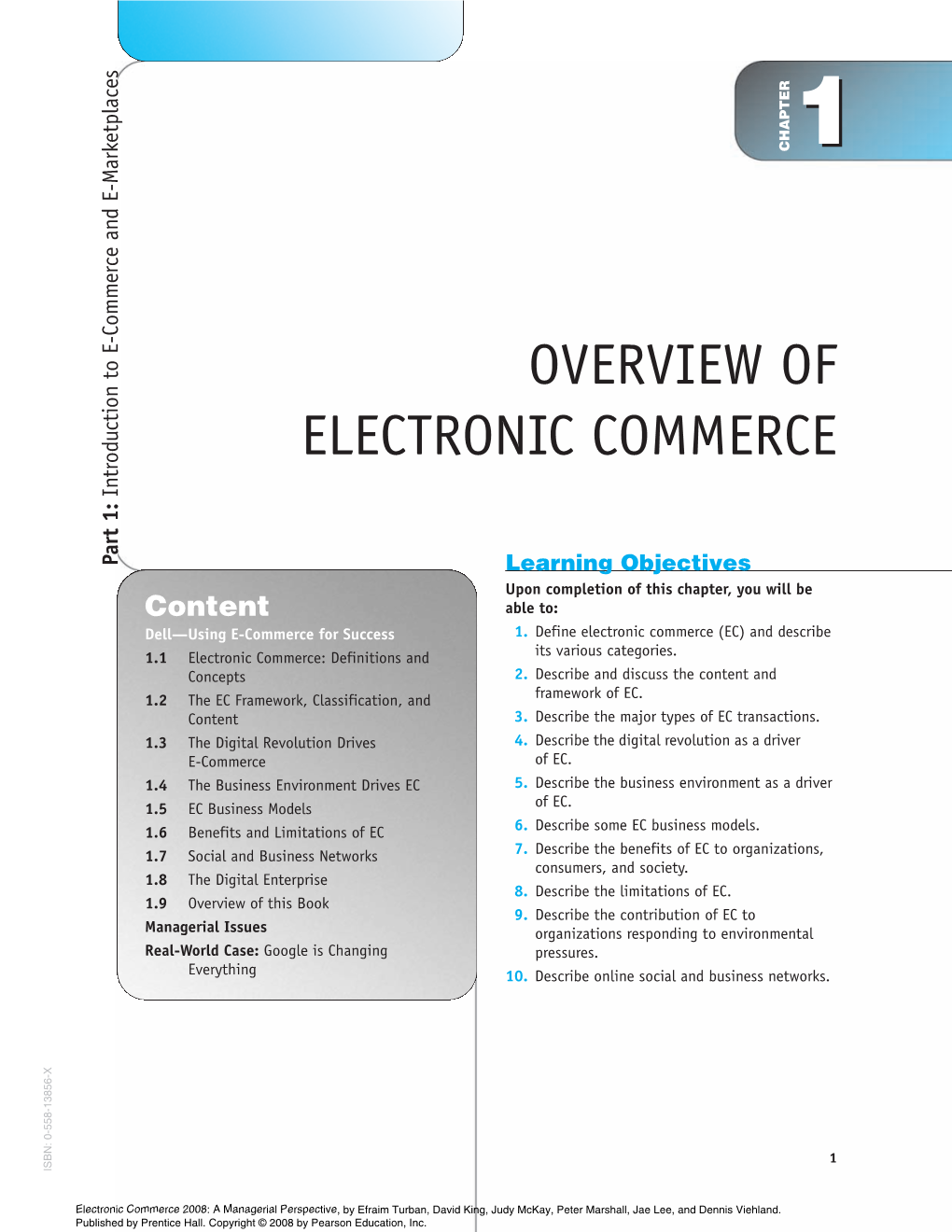 Overview of Electronic Commerce 3