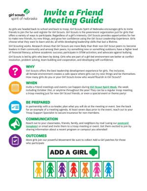 Invite a Friend Meeting Guide