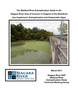 The Welland River Eutrophication Study in the Niagara River Area of Concern in Support of the Beneficial Use Impairment: Eutrophication and Undesirable Algae