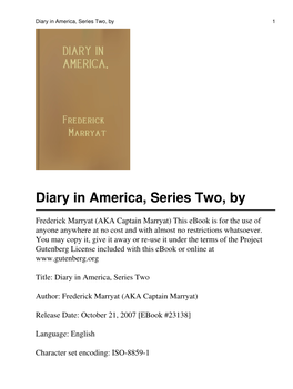 Diary in America, Series Two, by 1