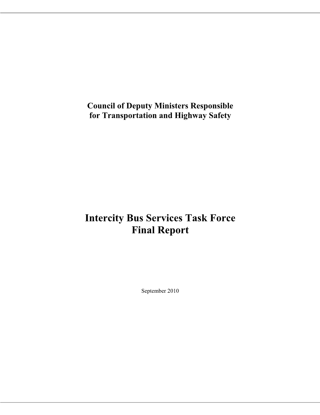 Intercity Bus Services Task Force Final Report