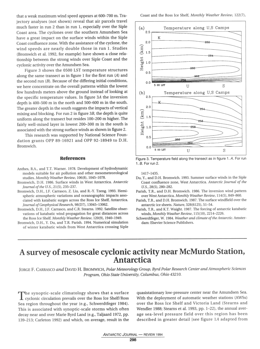 A Survey of Mesoscale Cyclonic Activity Near Mcmurdo Station, Antarctica JORGE F