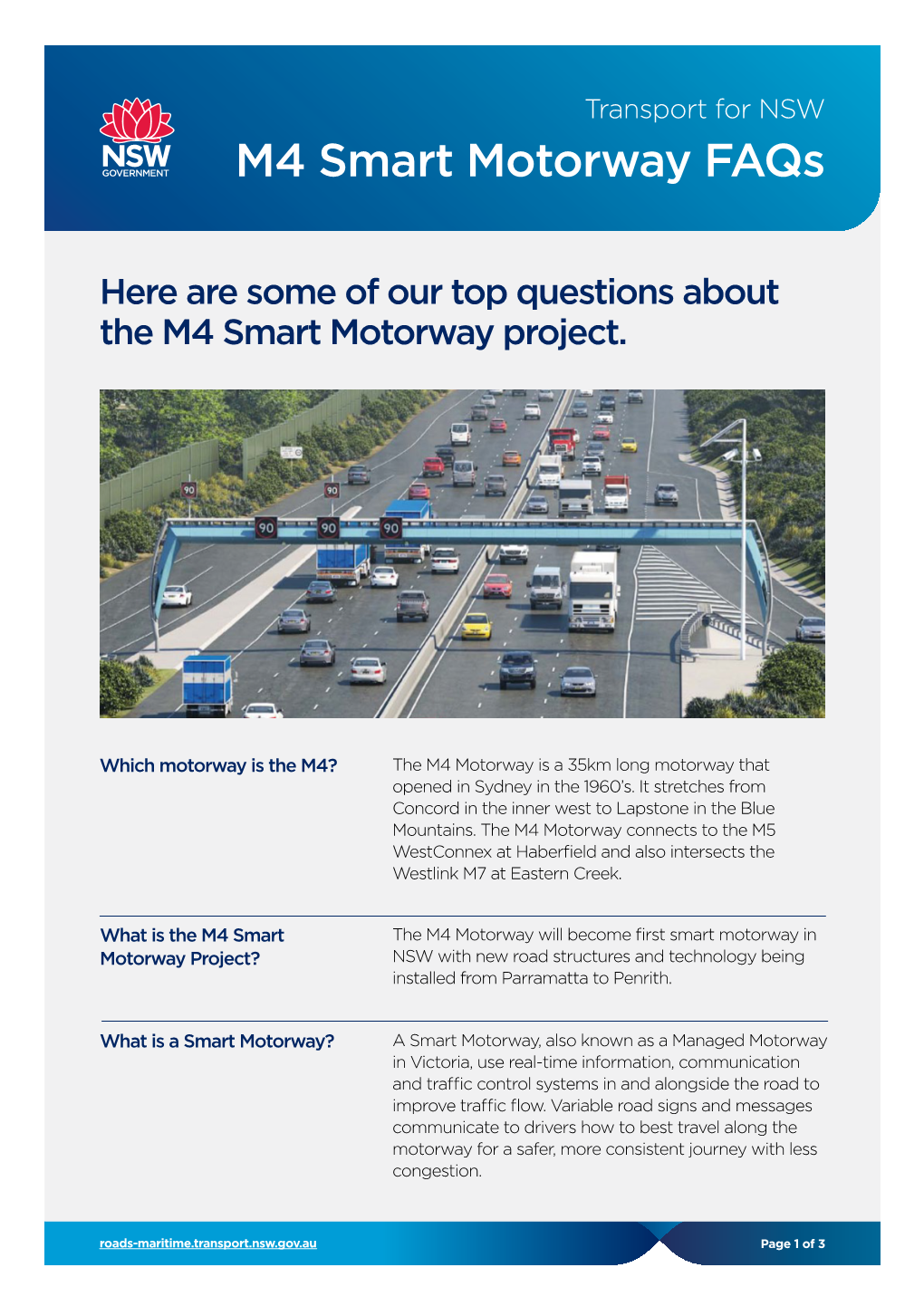 M4 Smart Motorway Faqs