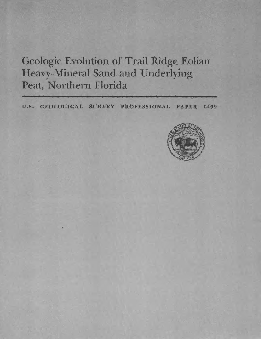 Geologic Evolution of Trail Ridge Eommn