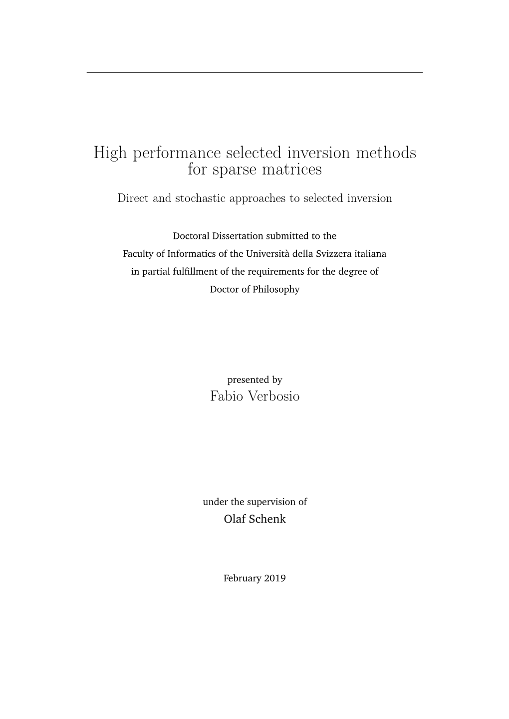 High Performance Selected Inversion Methods for Sparse Matrices