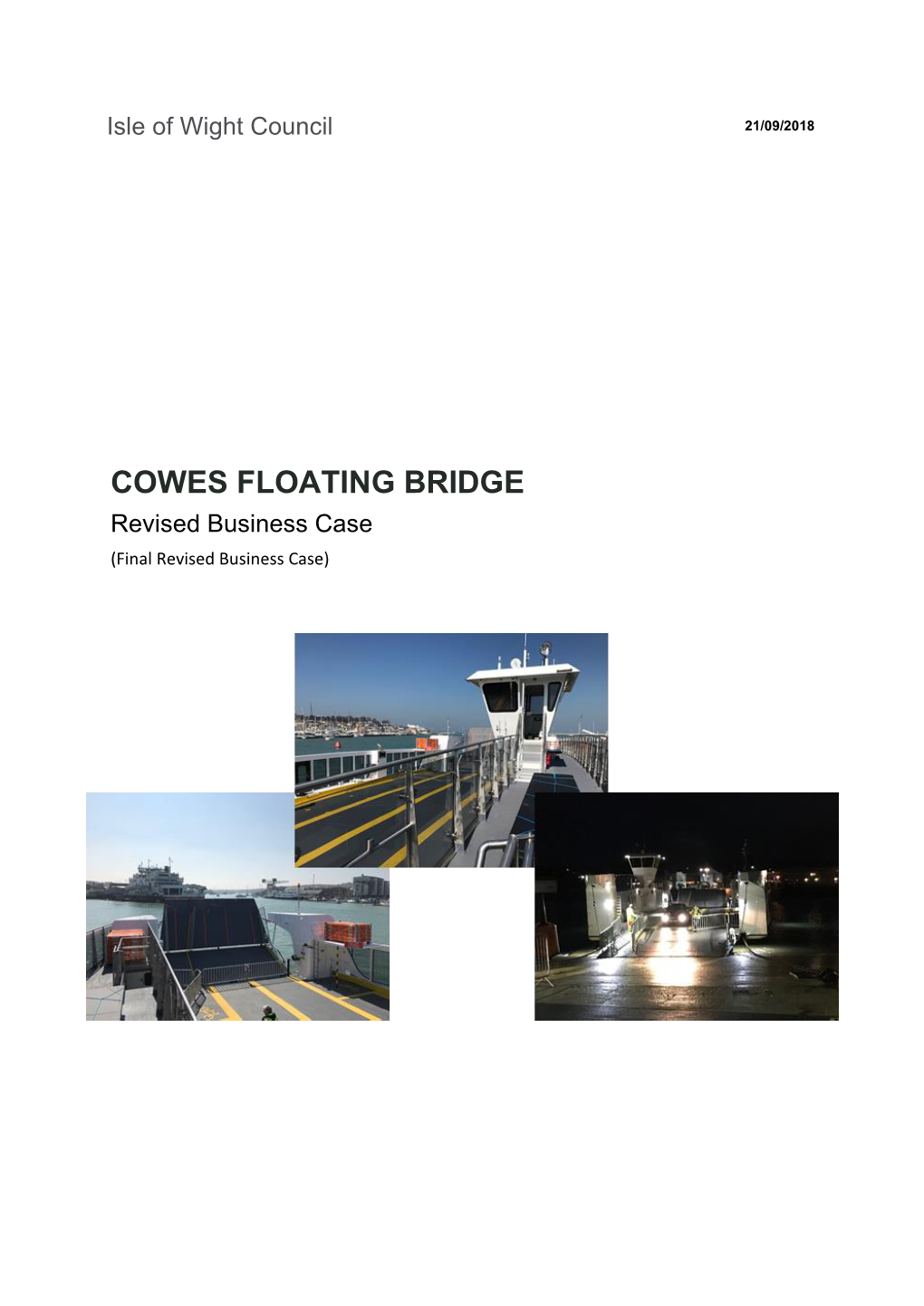 COWES FLOATING BRIDGE Revised Business Case (Final Revised Business Case)
