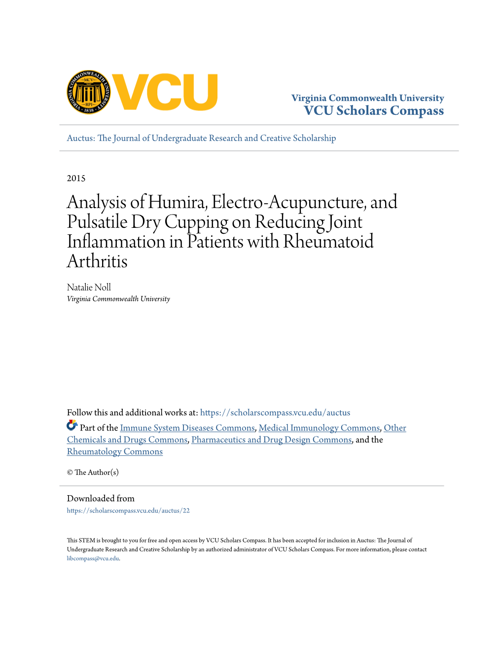 Analysis of Humira, Electro-Acupuncture, and Pulsatile