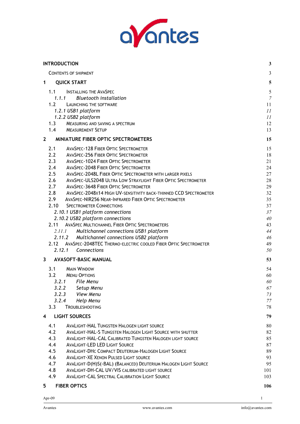 Spectrometer Manual