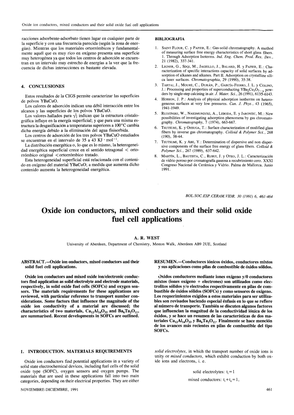 Oxide Ion Conductors, Mixed Conductors and Their Solid Oxide Fuel Cell Applications