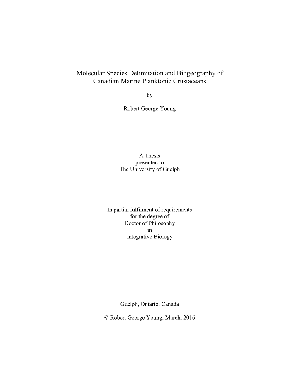 Molecular Species Delimitation and Biogeography of Canadian Marine Planktonic Crustaceans