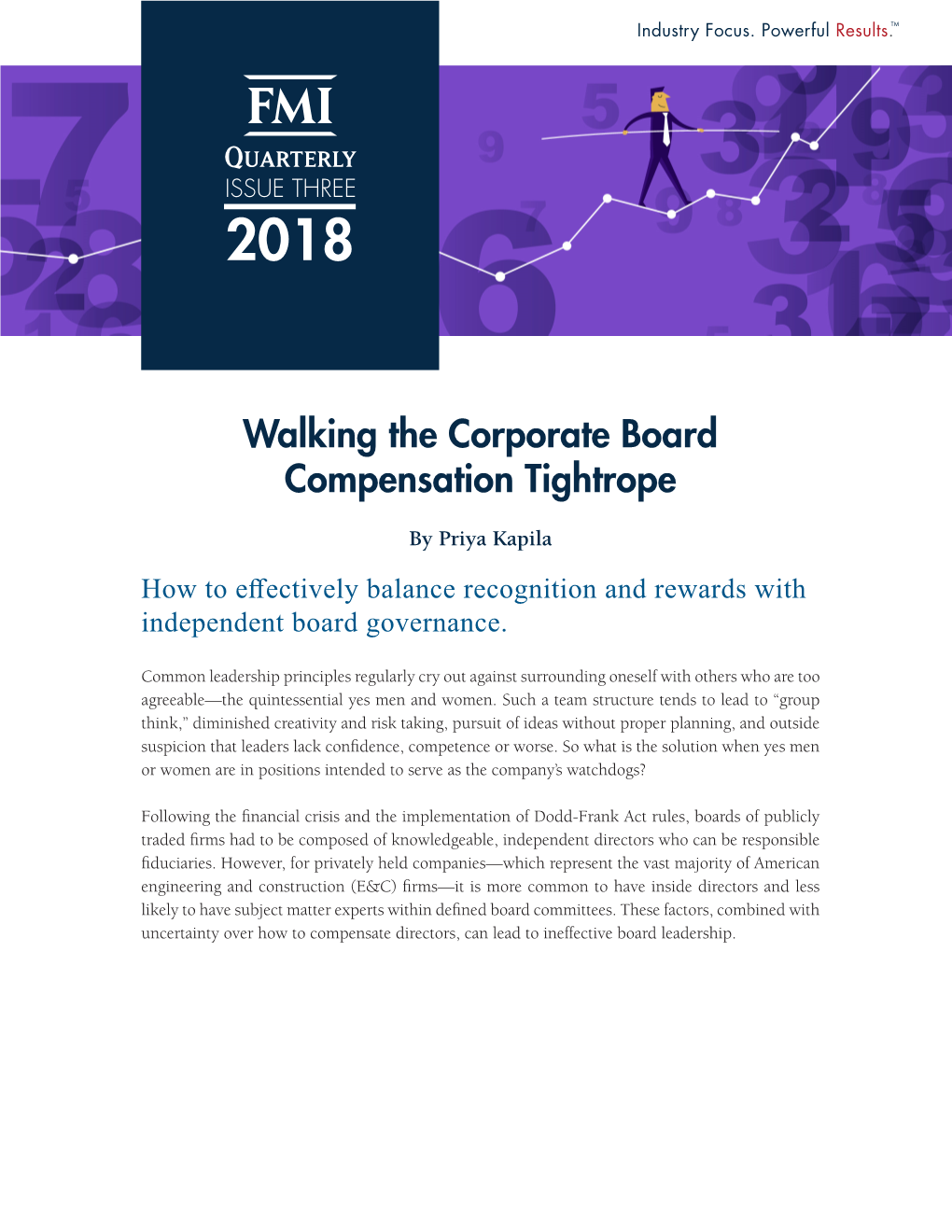 Walking the Corporate Board Compensation Tightrope