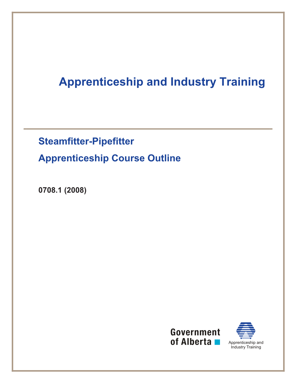 0074 Steamfitter-Pipefitter Course Outline