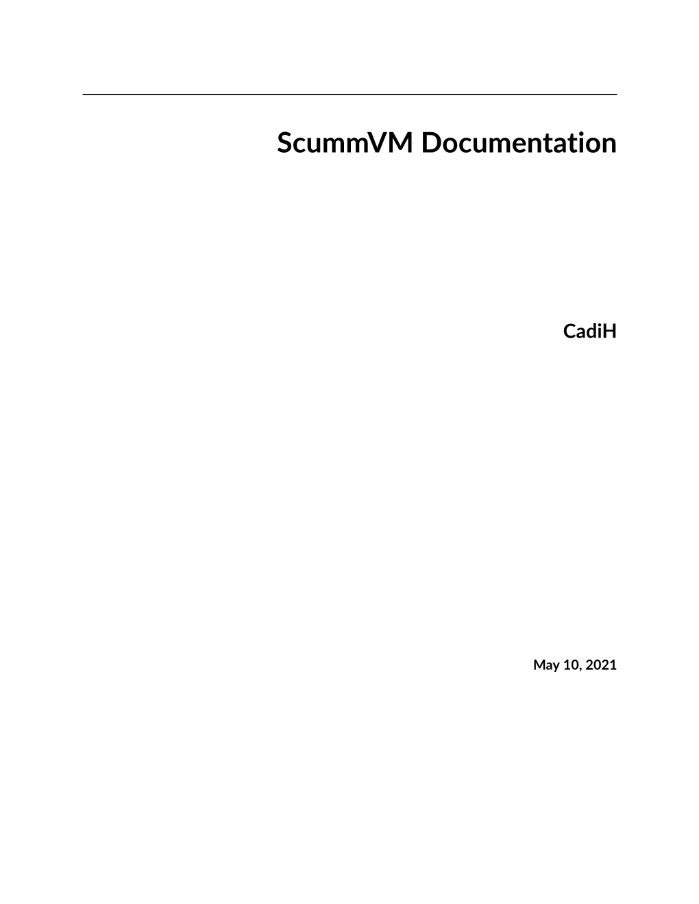 Scummvm Documentation