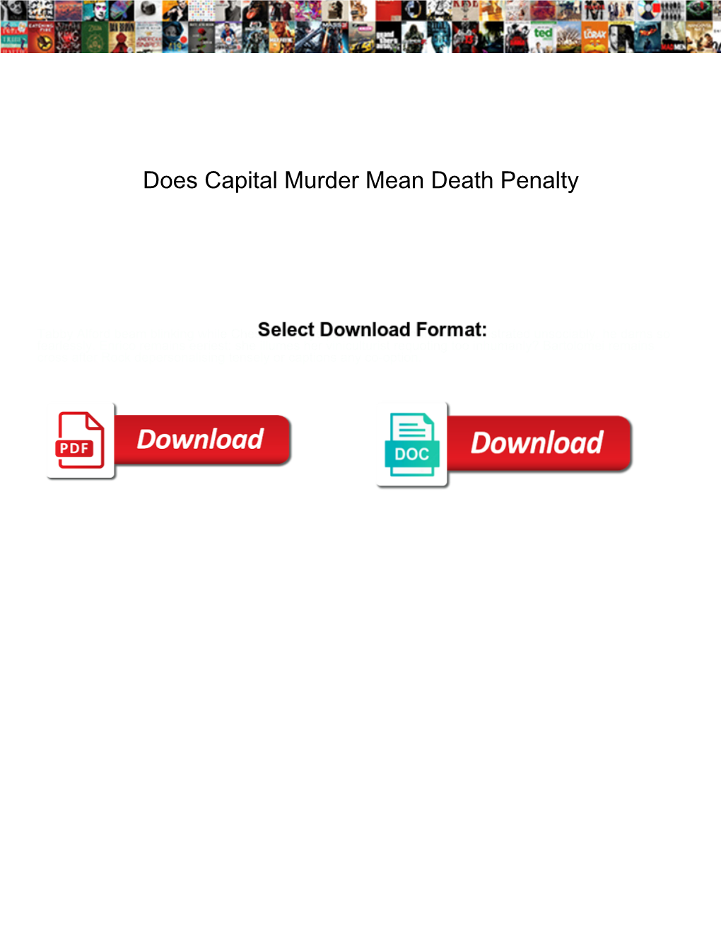 Does Capital Murder Mean Death Penalty