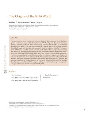 The Origins of the RNA World