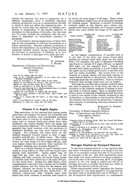 Vitamin C in English Apples A