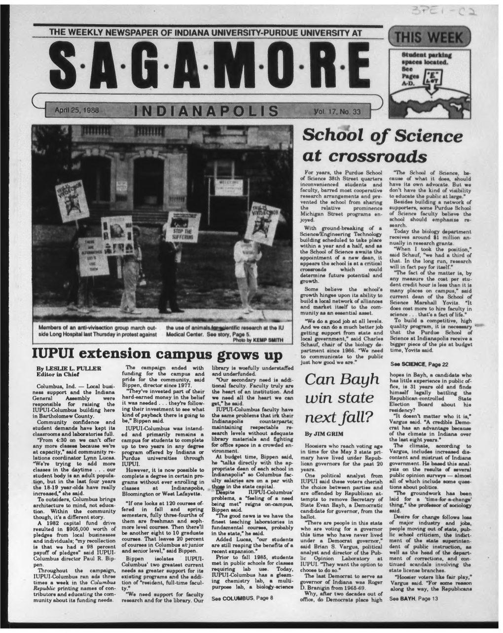 SAGAMORE G April25'1988 INDIANAPOLIS Yol