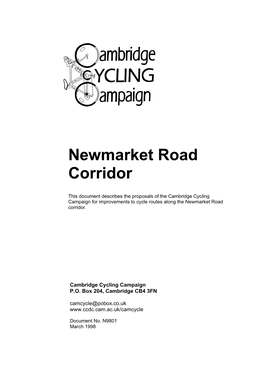 Newmarket Road Corridor