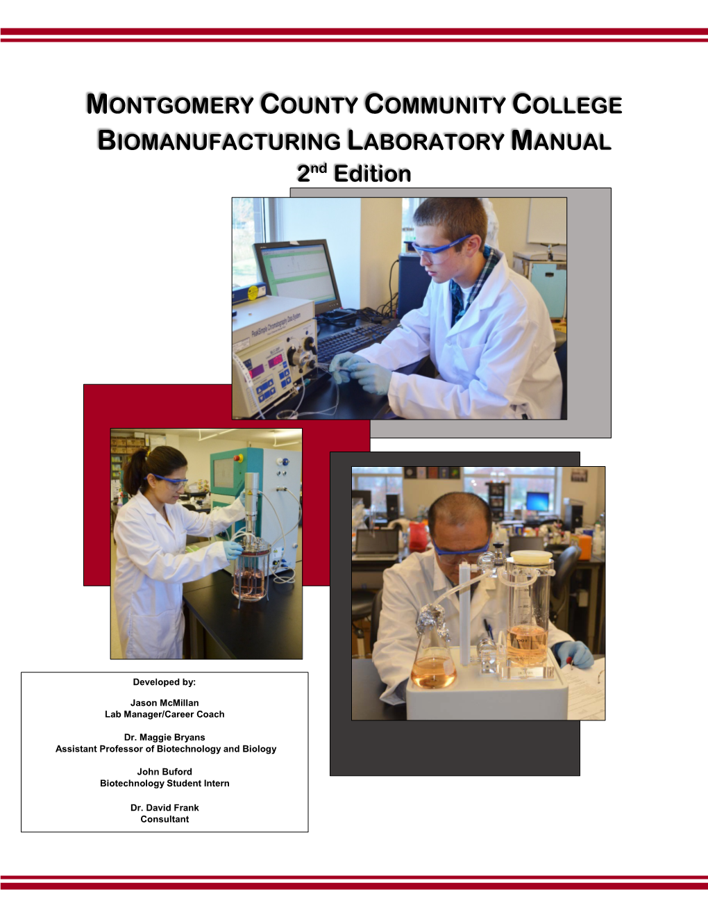 Montgomery County Community College Biomanufacturing Laboratory Manual 2Nd Edition.Pdf