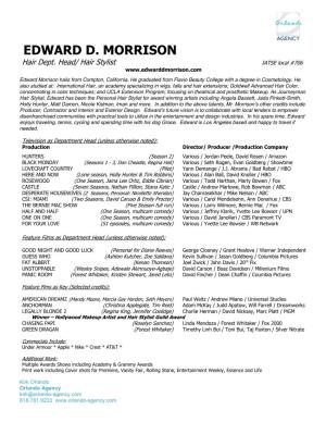 EDWARD D. MORRISON Hair Dept