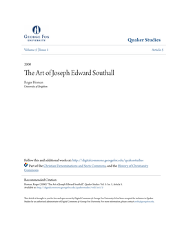 The Art of Joseph Edward Southall Roger Homan University of Brighton