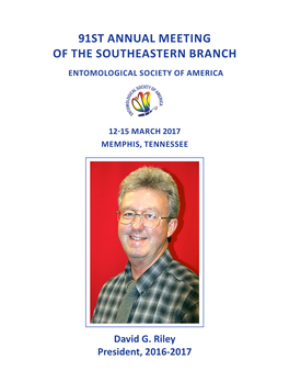 91St Annual Meeting of the Southeastern Branch Entomological Society of America