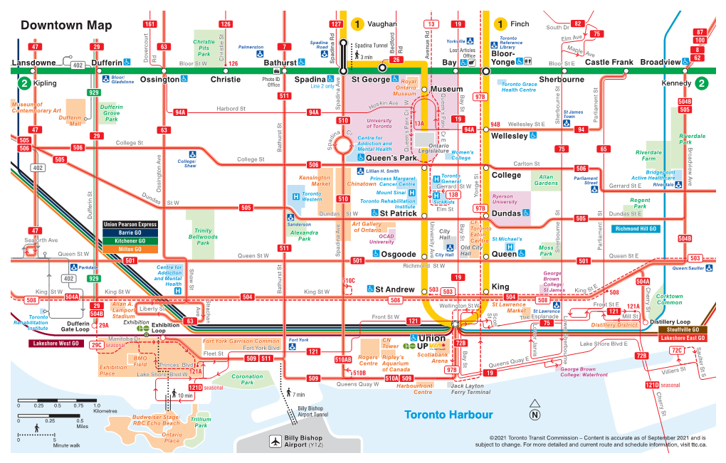 TTC Downtown Map – June 2021