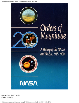 Orders of Magnitude: a History of the NACA and NASA, 1915-1990
