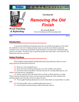 Removing the Old Finish Wood Finishing Dr